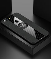 XINLI Stitching Cloth Textue Shockproof TPU Protective Case with Ring Holder